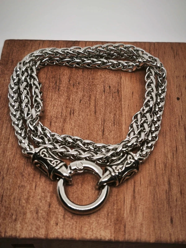 Collier celtique-viking en acier inoxydable