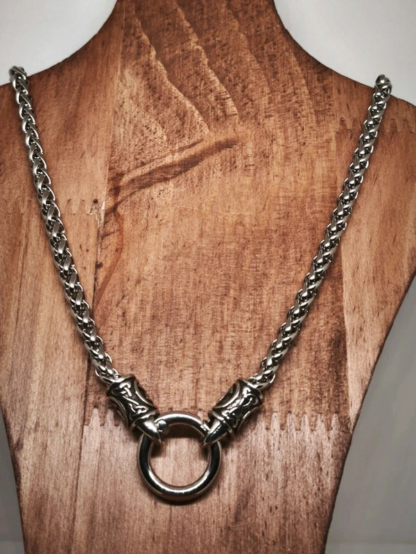 Collier celtique-viking en acier inoxydable