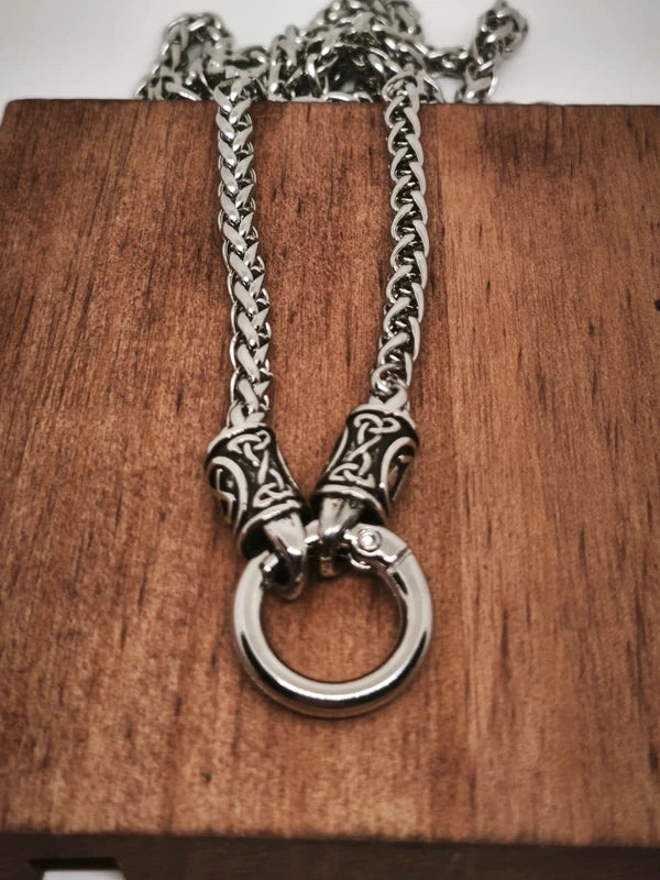 Collier celtique-viking en acier inoxydable