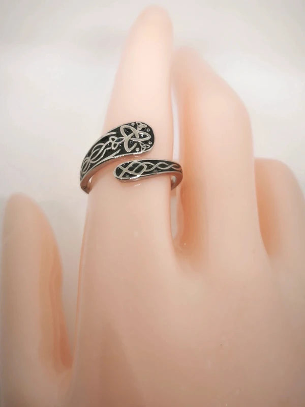 Bague cuillère celtique plaqué argent
