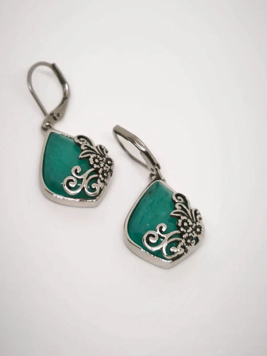 Boucles d'oreilles en pierre d'Amazonite