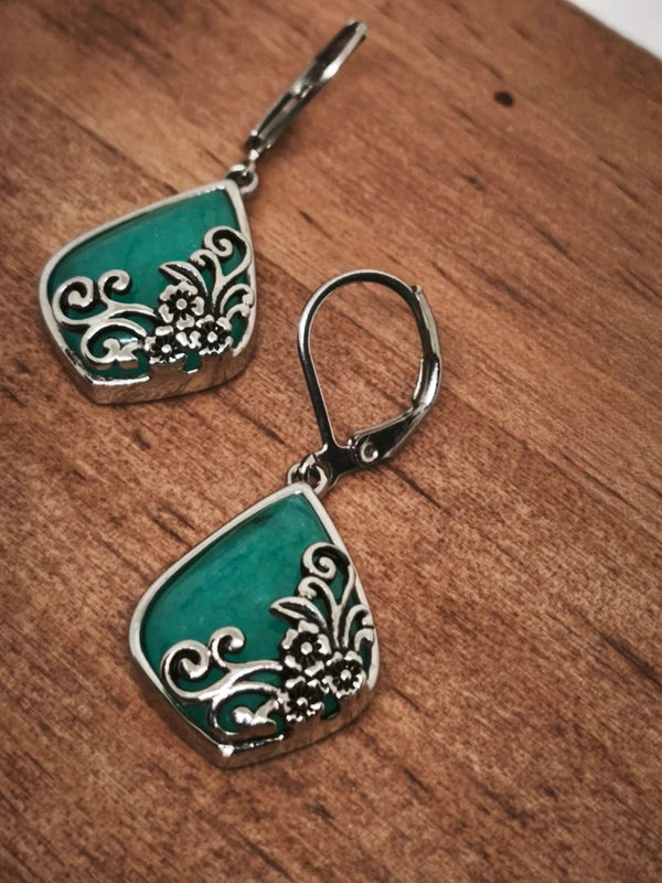 Boucles d'oreilles en pierre d'Amazonite