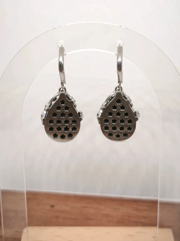 Boucles d'oreilles en pierre d'obsidienne