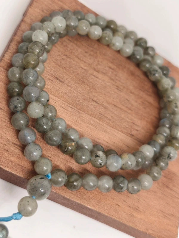 Collier Mala en labradorite 6mm