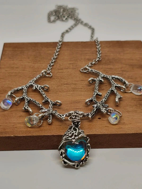 collier arbre quartz aura