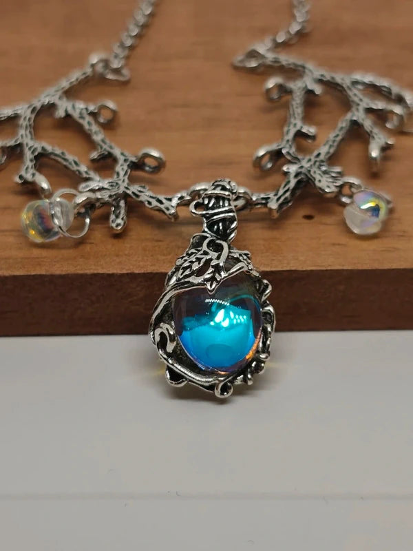 collier arbre quartz aura