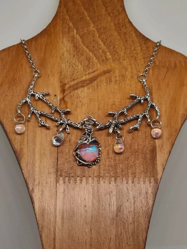 collier arbre quartz aura