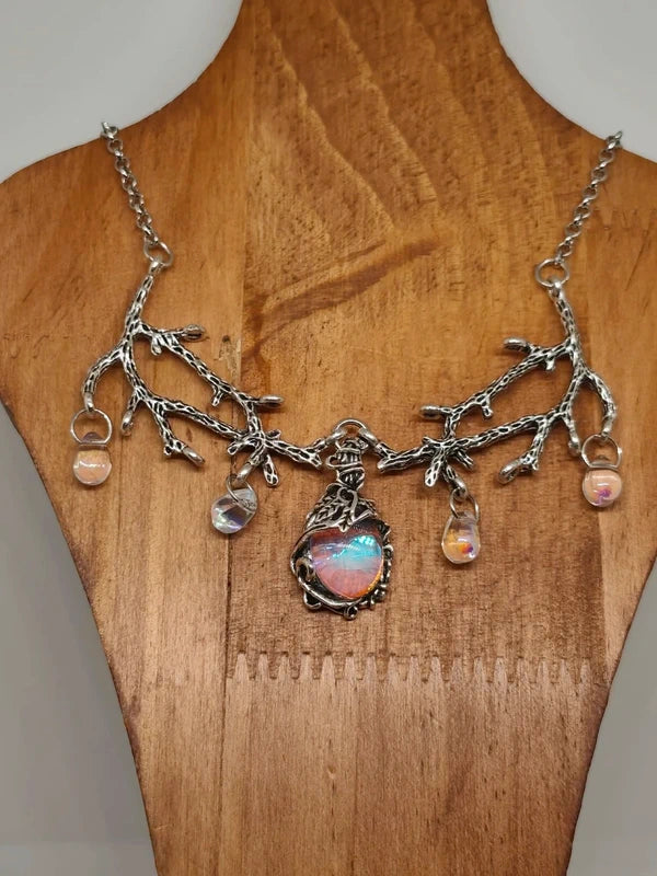 collier arbre quartz aura