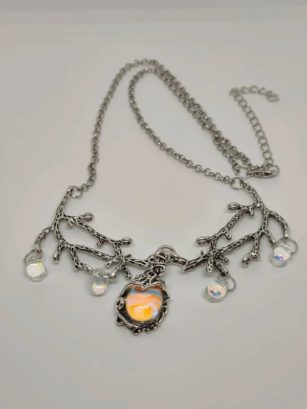 collier arbre quartz aura