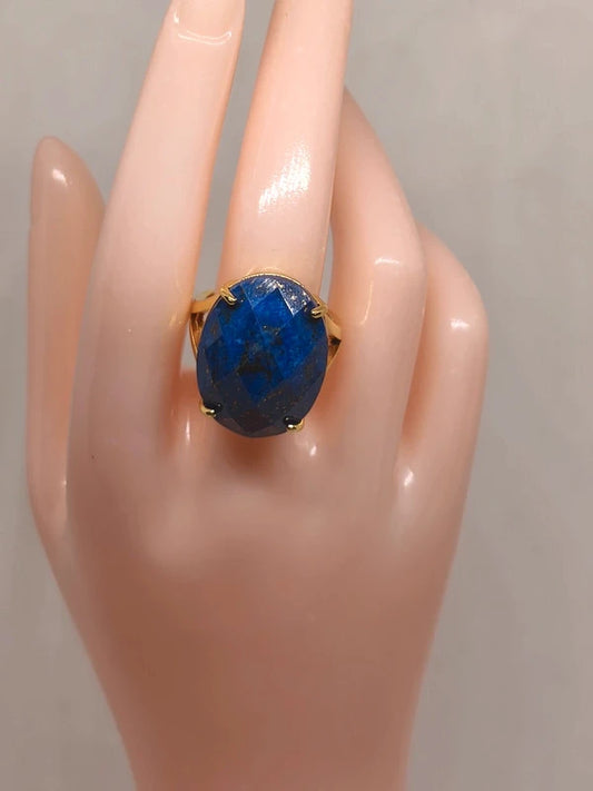 Bague en pierre de lapis lazuli