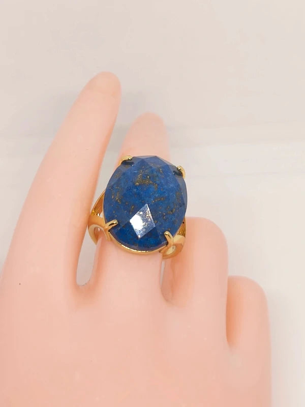 Bague en pierre de lapis lazuli