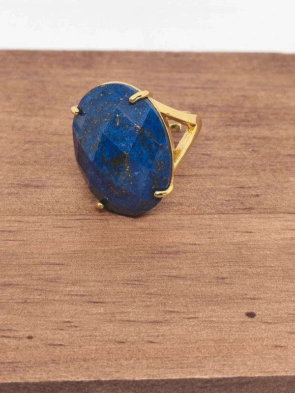 Bague en pierre de lapis lazuli