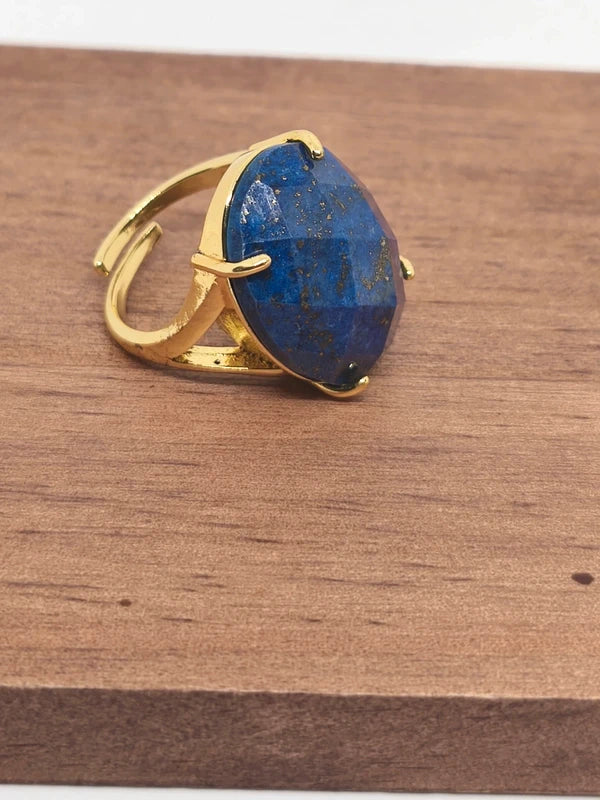 Bague en pierre de lapis lazuli
