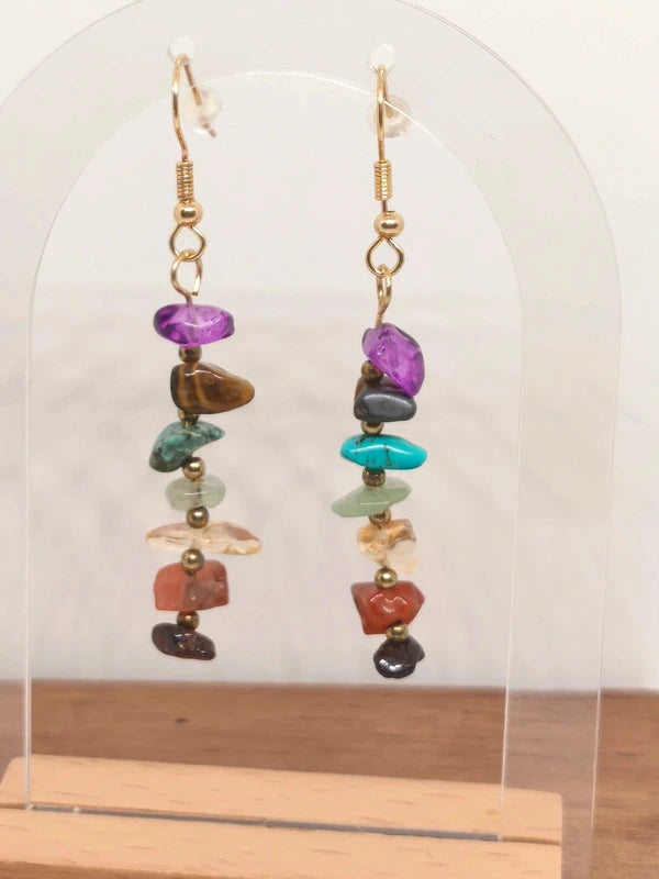 Boucles d'oreilles 7 chakras