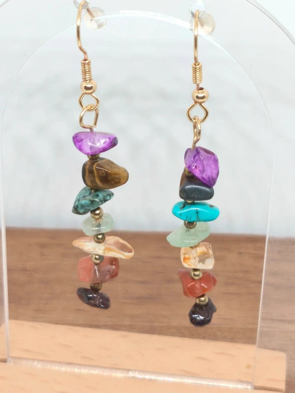 Boucles d'oreilles 7 chakras