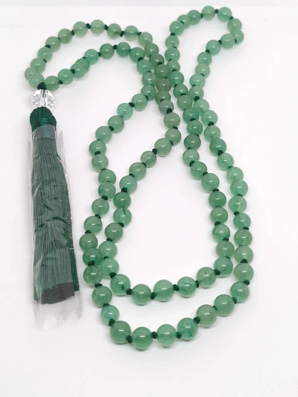 collier mala aventurine verte