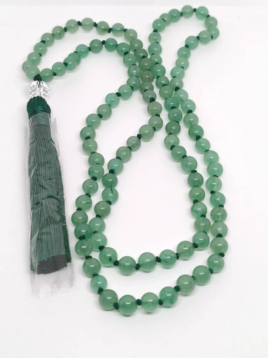 collier mala aventurine verte