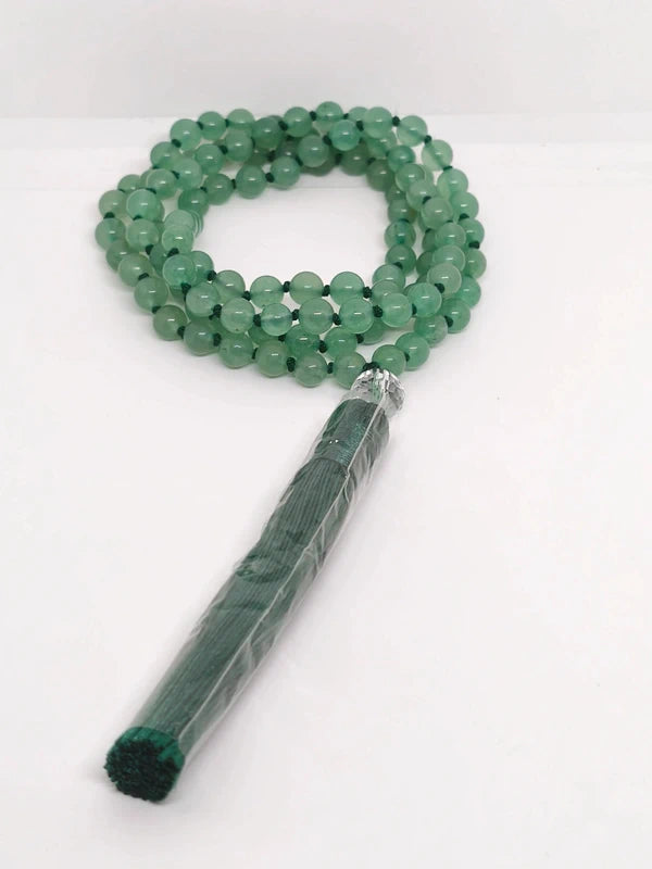 collier mala aventurine verte