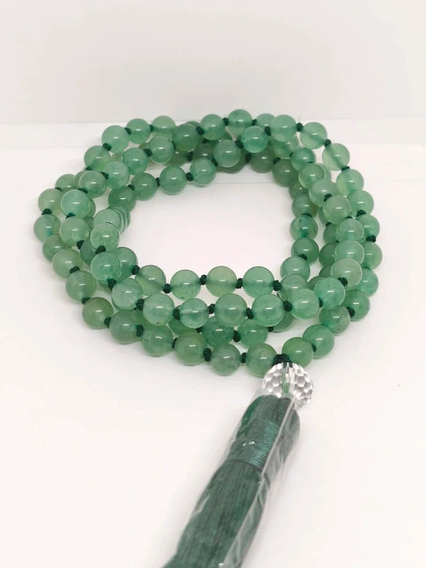 collier mala aventurine verte
