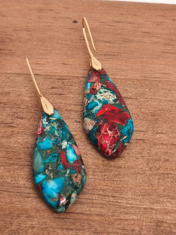 Boucles d'oreilles en variscite