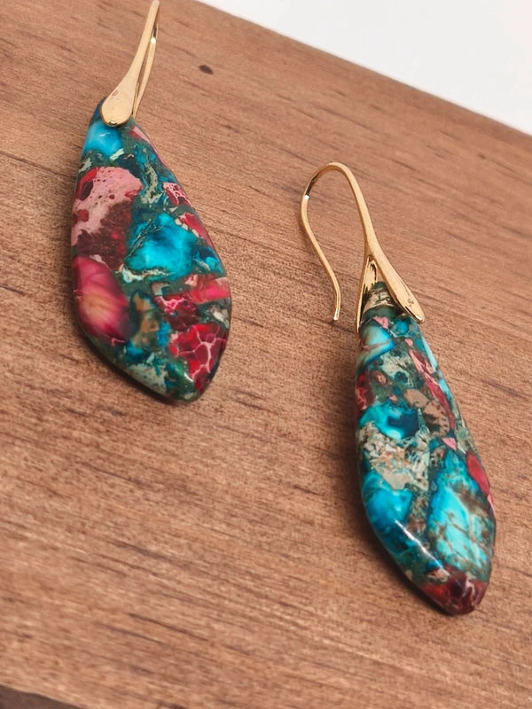 Boucles d'oreilles en variscite