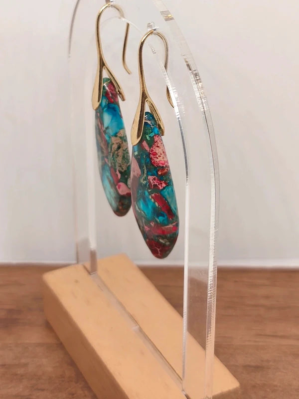 Boucles d'oreilles en variscite