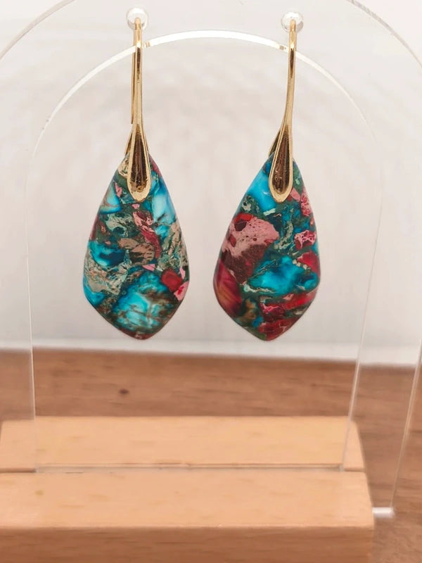 Boucles d'oreilles en variscite