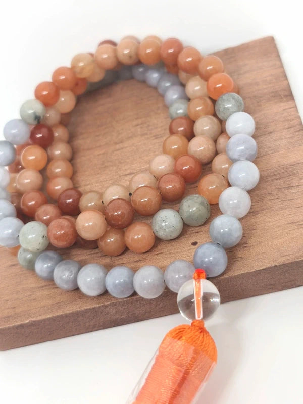Collier mala en aventurine