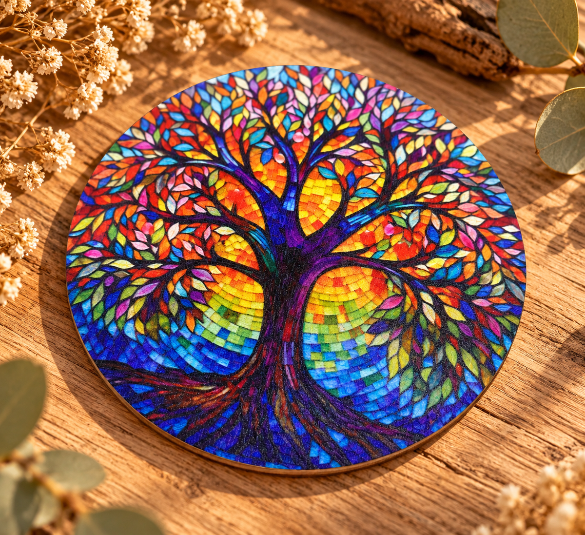 8 dessous de verres arbre de vie.