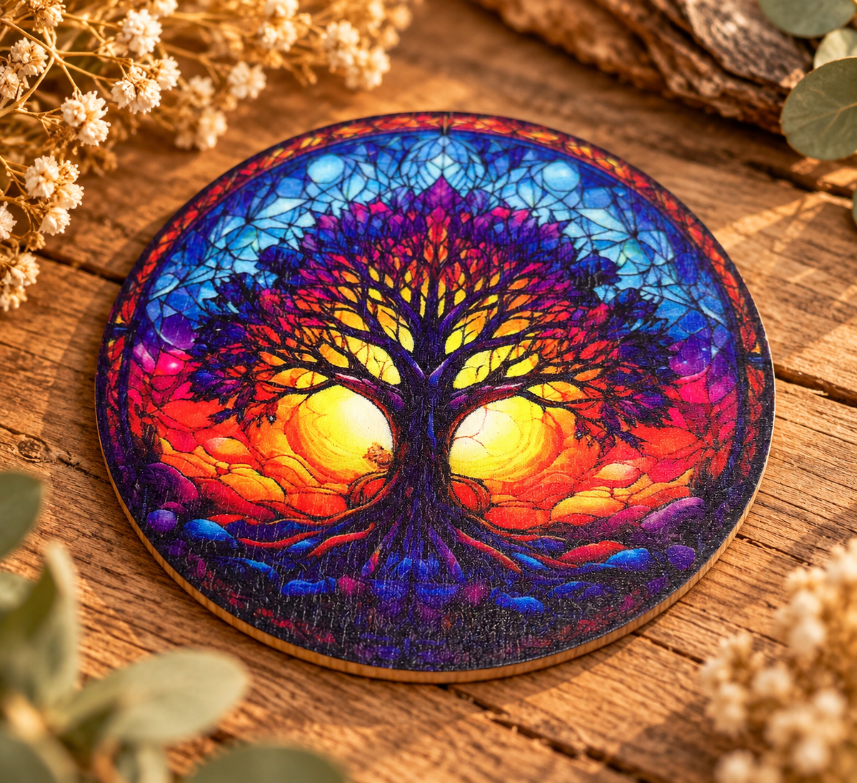 8 dessous de verres arbre de vie.