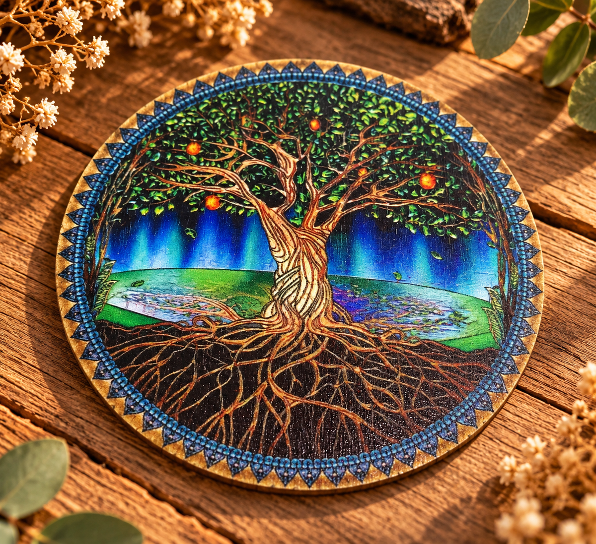8 dessous de verres arbre de vie.