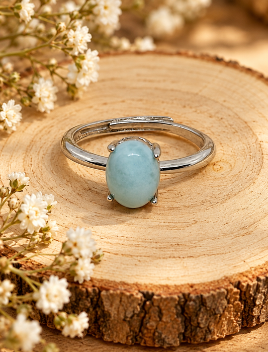 Bague en pierre de larimar