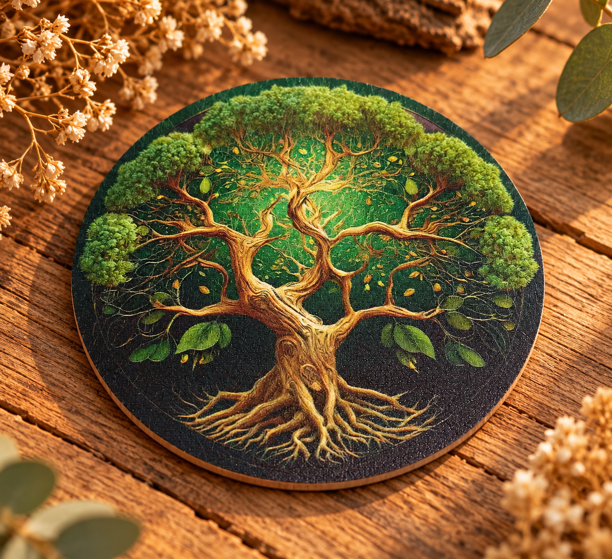 8 dessous de verres arbre de vie.