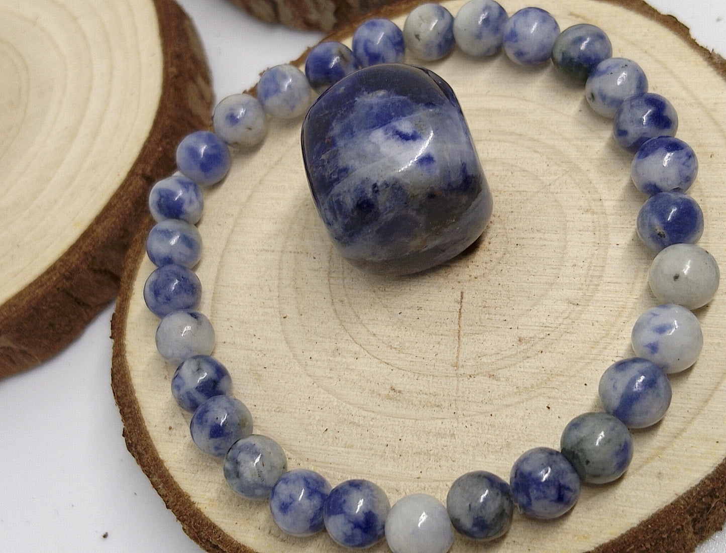 Collier bracelet et pierre en sodalite