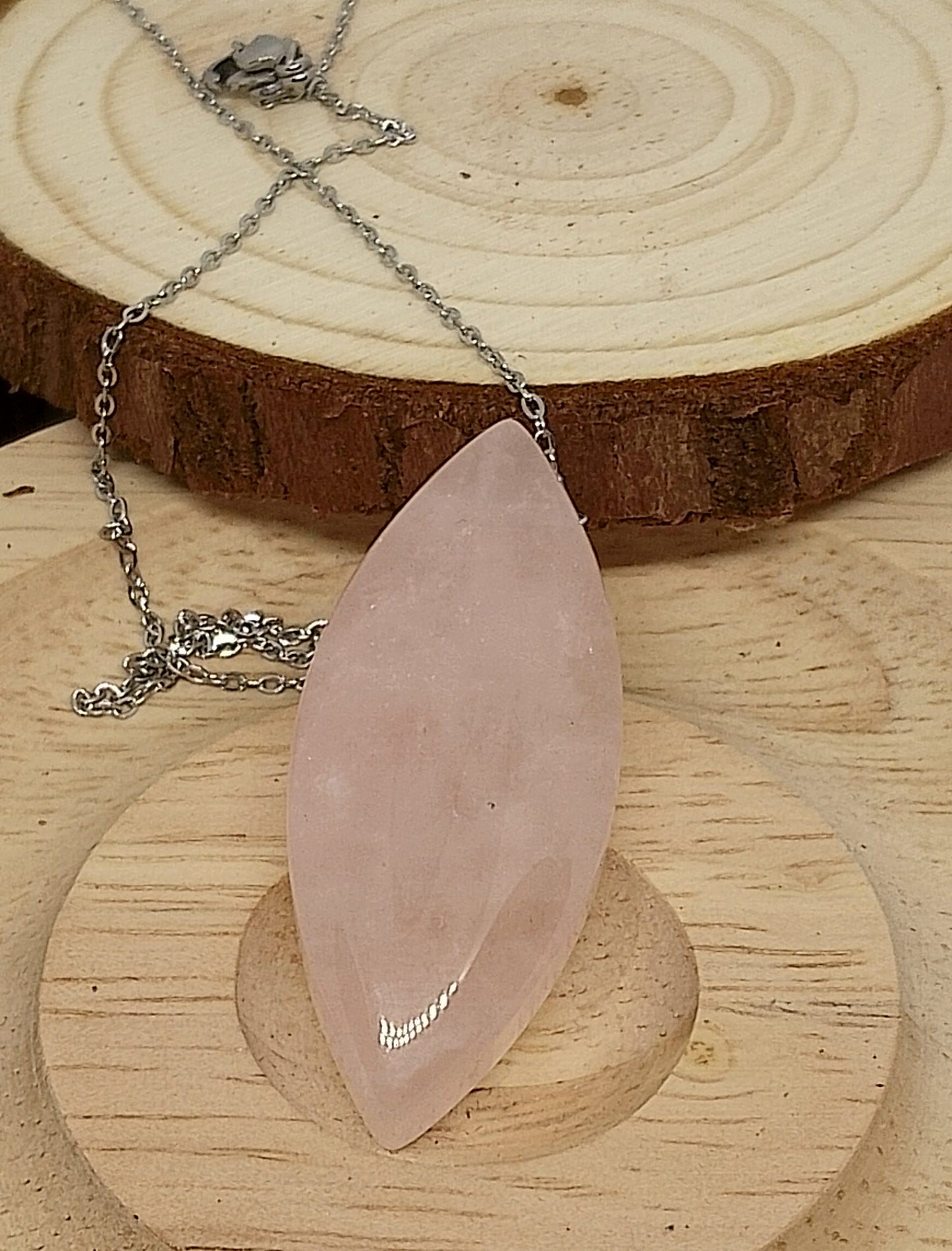 Collier quartz rose