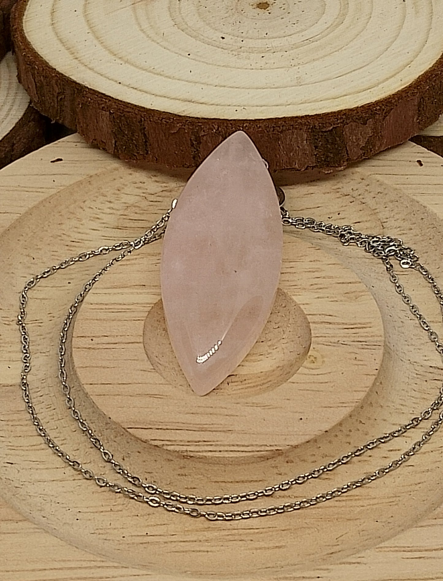 Collier quartz rose