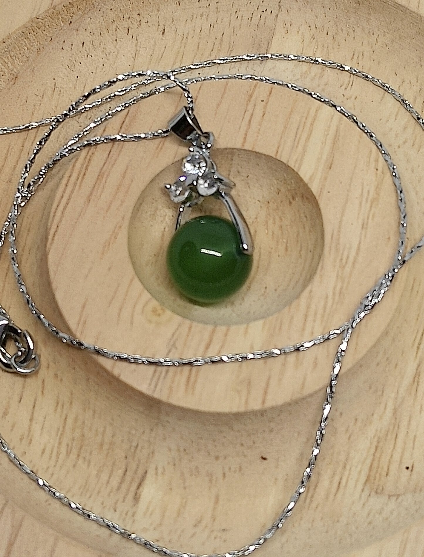 Collier perle de chrysoprase