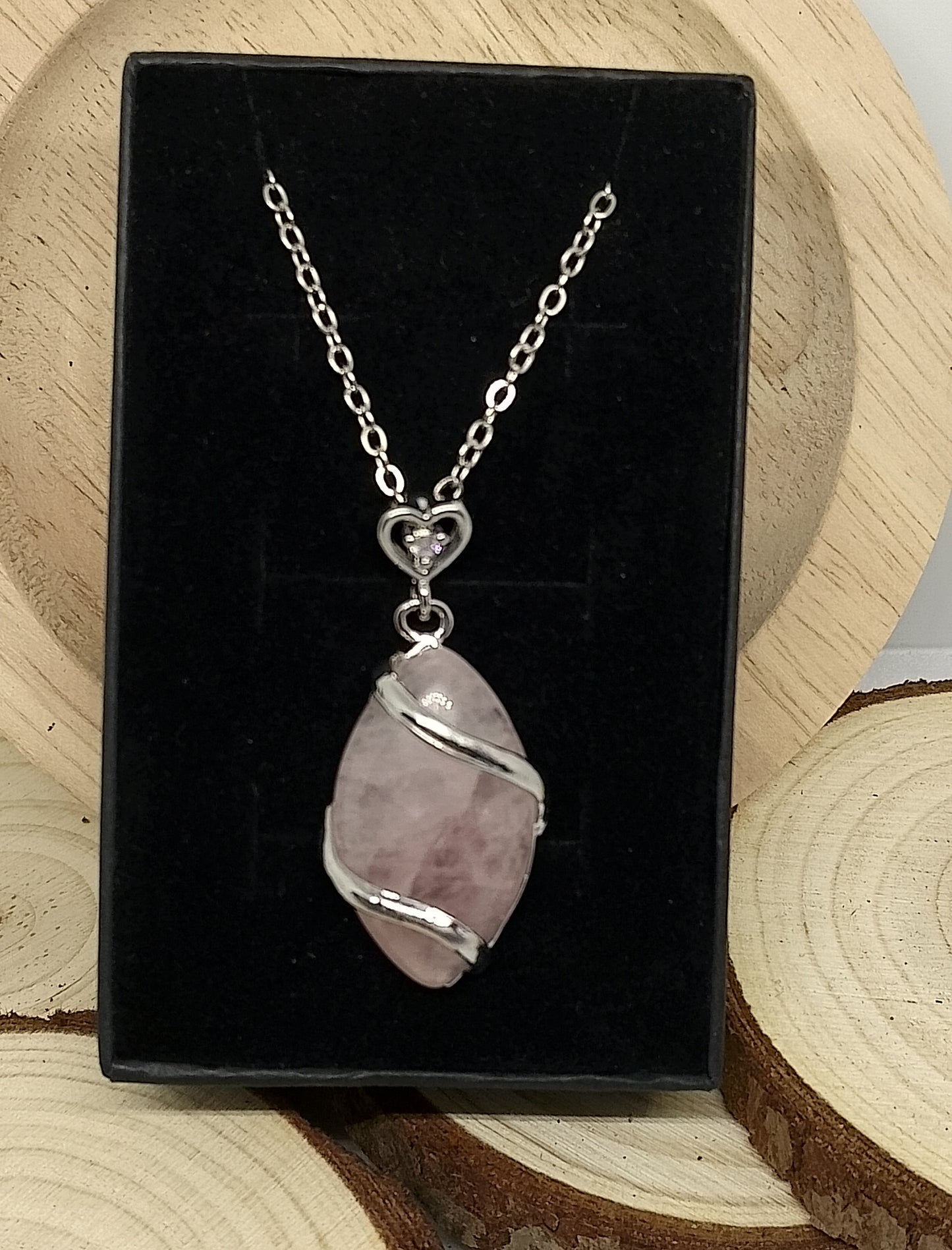 Ensemble en quartz rose