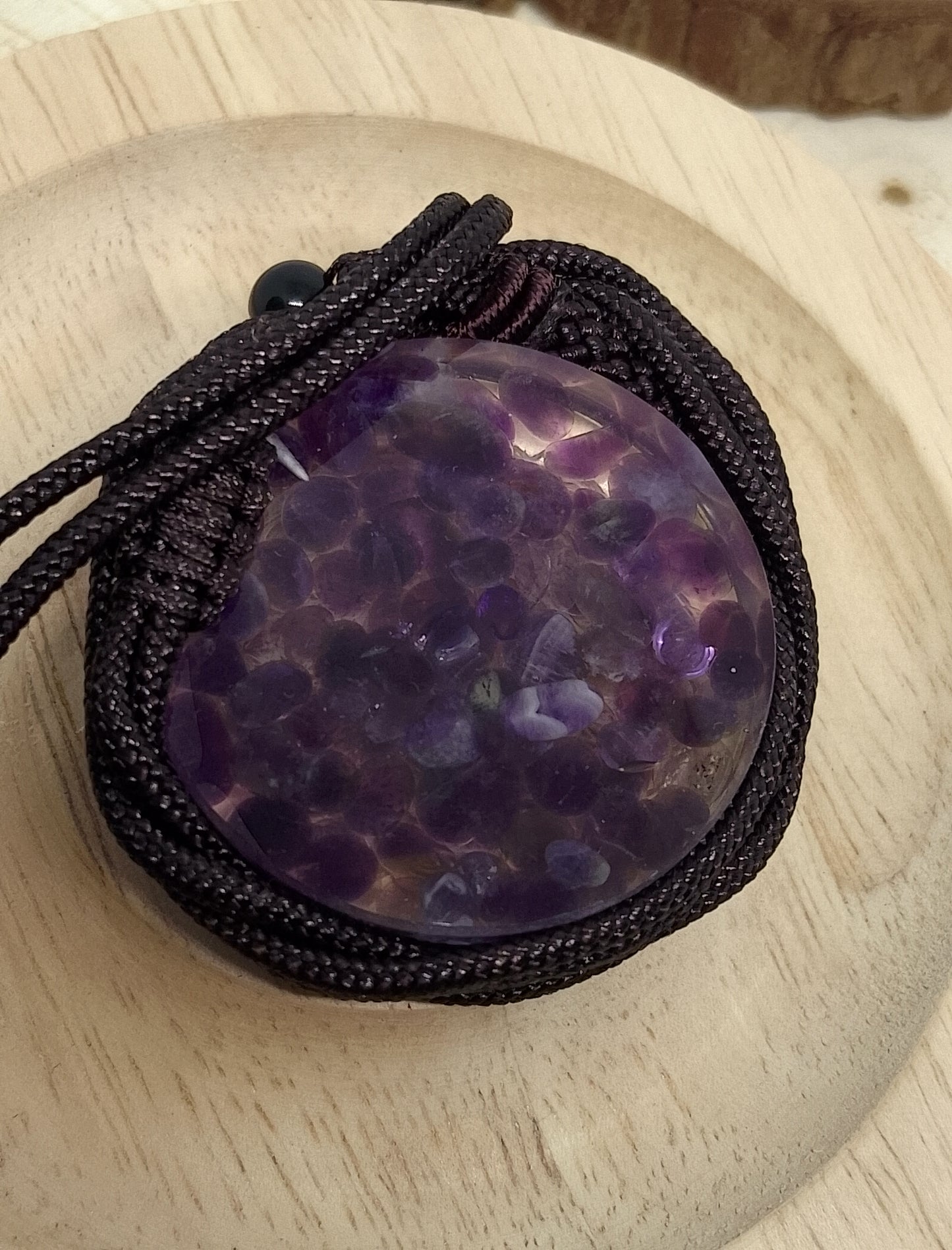 Collier orgonite améthyste