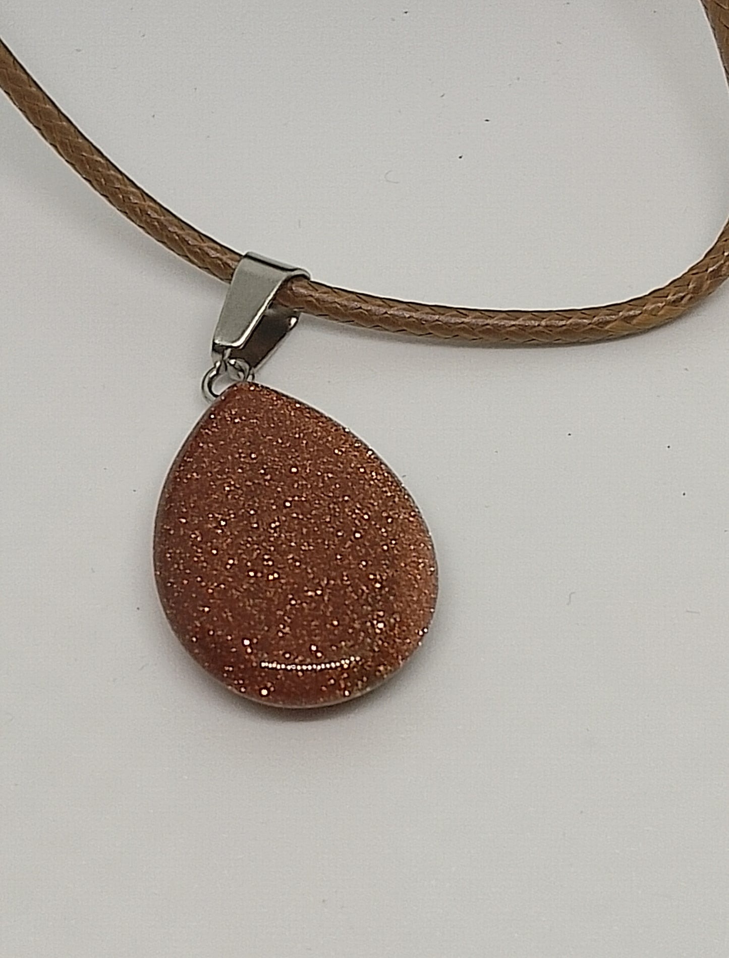 Collier verre coloré pailleté