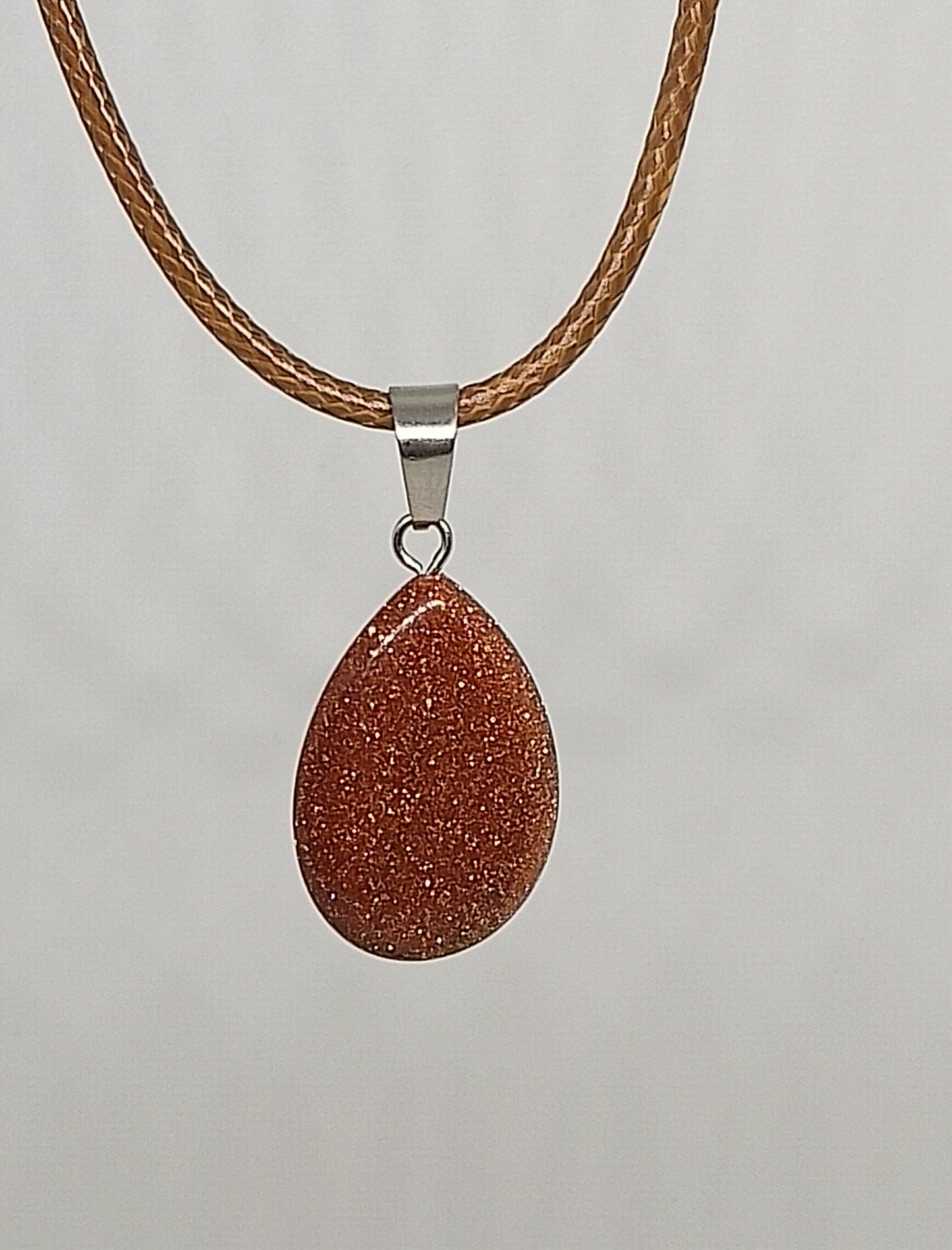 Collier verre coloré pailleté