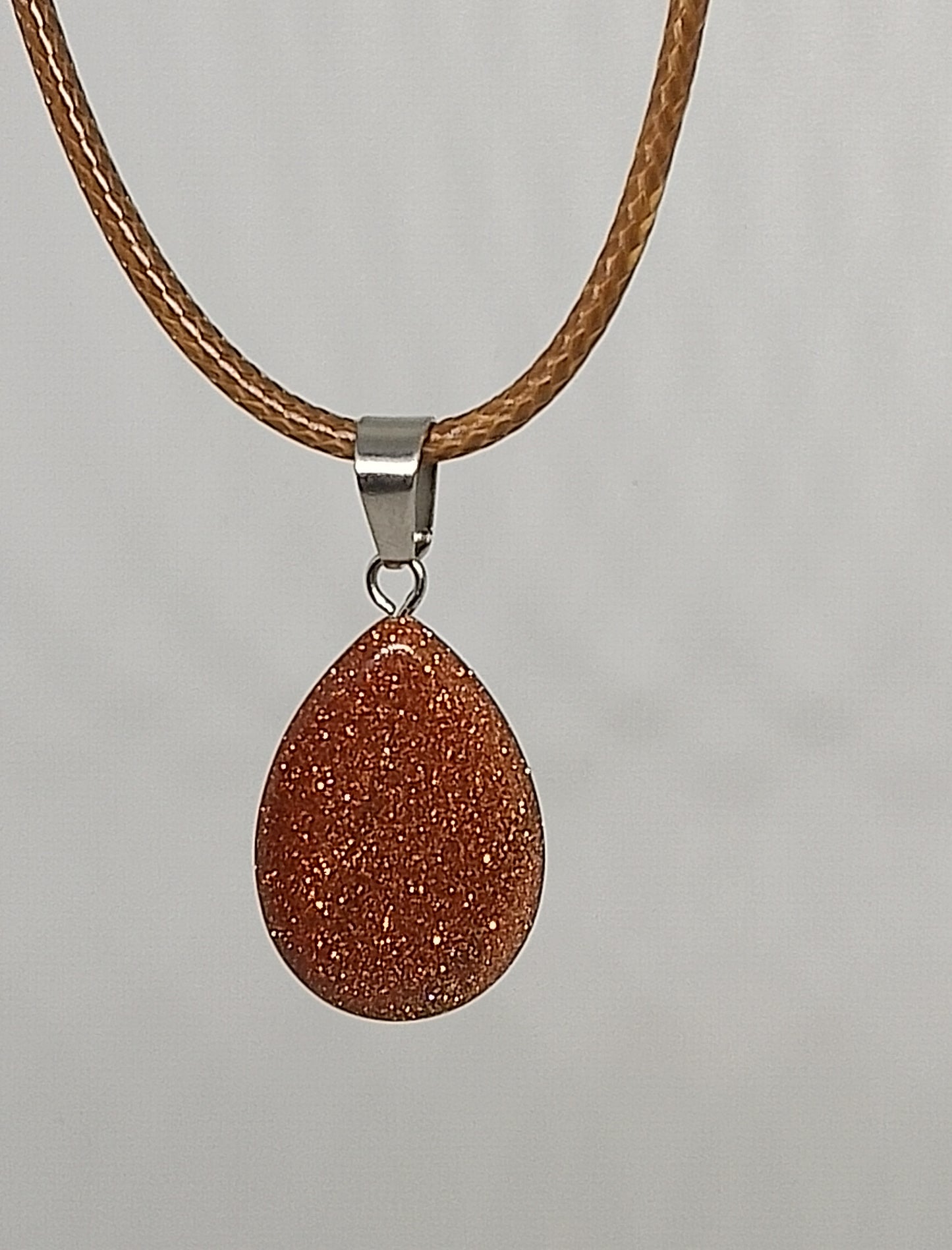 Collier verre coloré pailleté