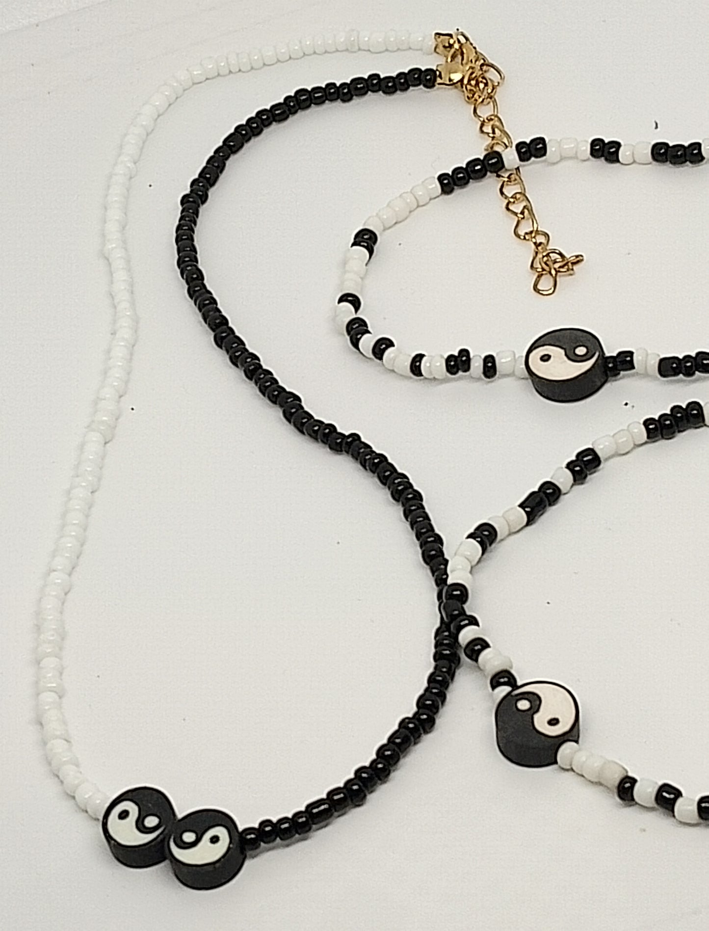 Collier et bracelet yin Yang