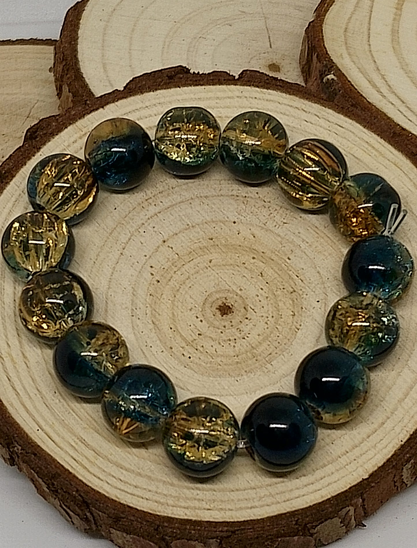 Bracelet en verre coloré