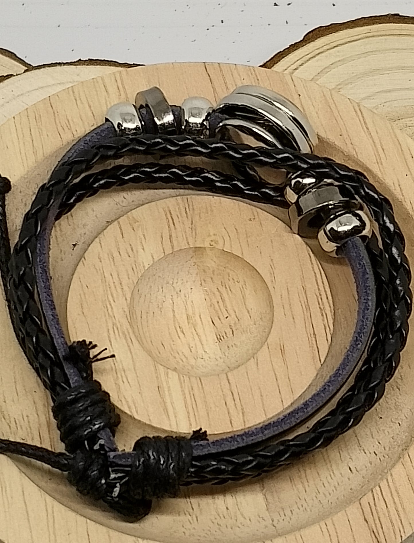 Bracelet loup en cuir