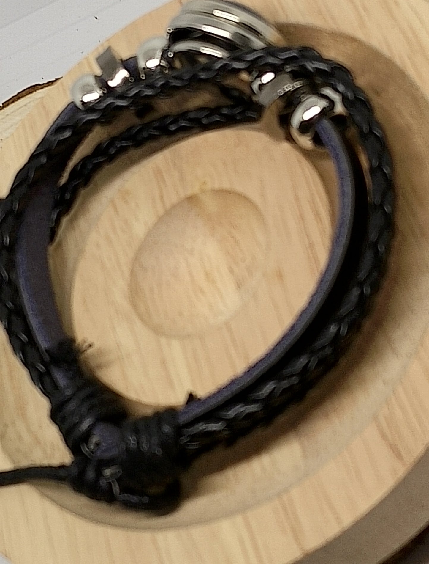 Bracelet loup en cuir