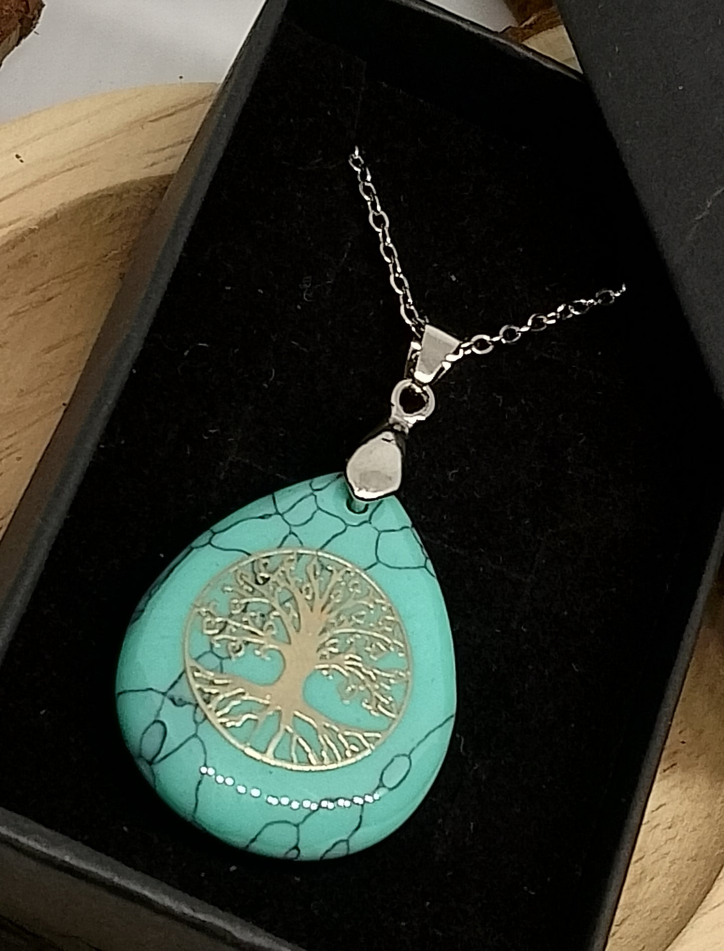 Collier arbre de vie en turquenite