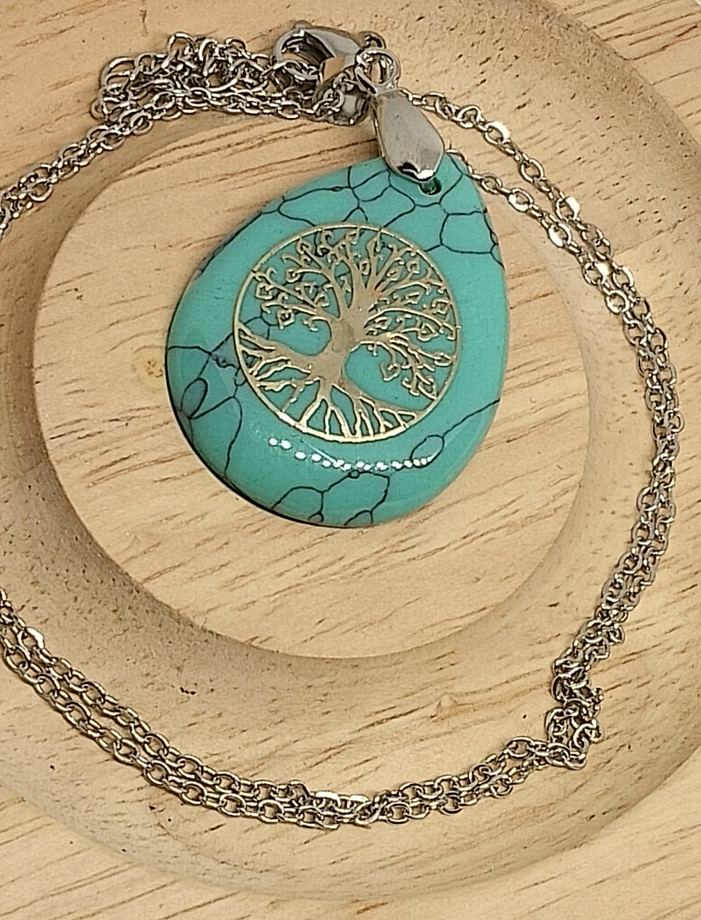 Collier arbre de vie en turquenite