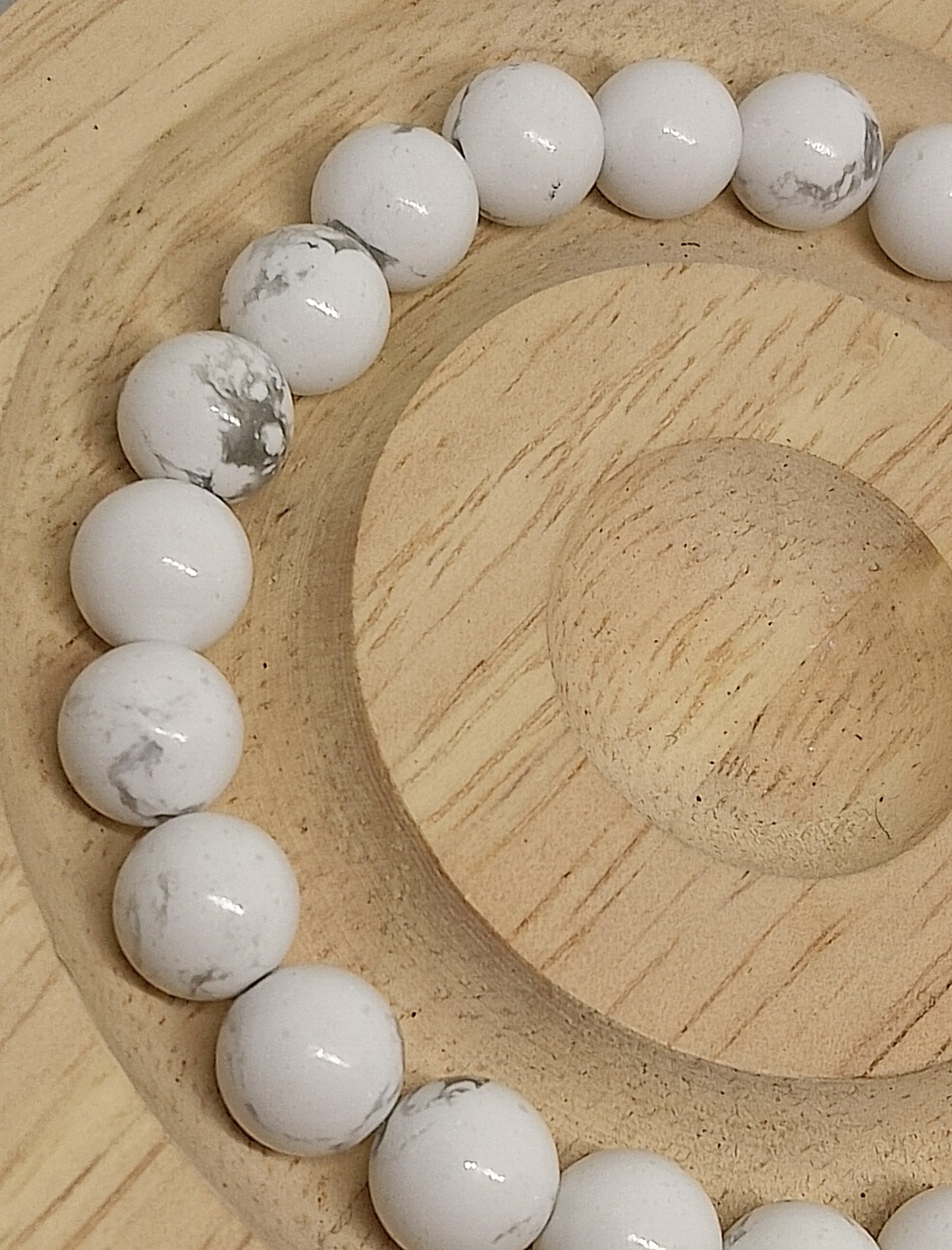 Bracelet howlite blanche