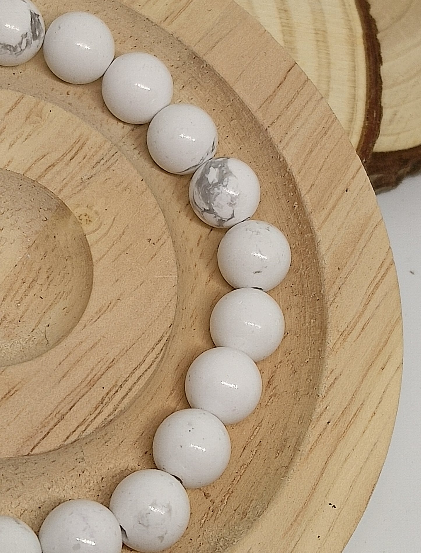 Bracelet howlite blanche